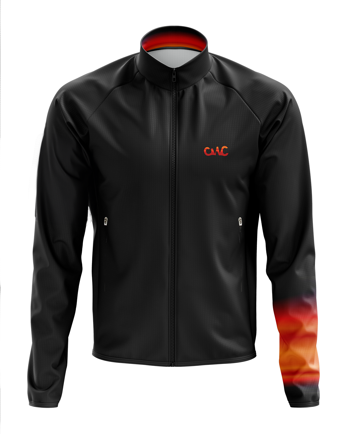 Mens Flare Black and Orange Winter Thermal Cycling Jacket with Ventilation Pockets and Reflective Elements