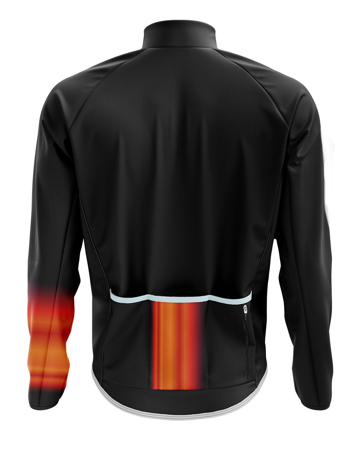 Mens Flare Black and Orange Winter Thermal Cycling Jacket with Ventilation Pockets and Reflective Elements