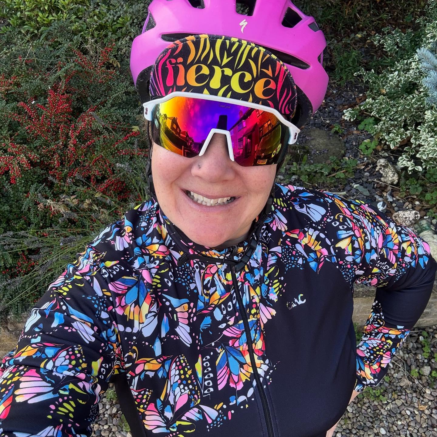 Womens Monarch Multi Colour Black Long Sleeve Mid-Weight Thermal Cycling Jersey