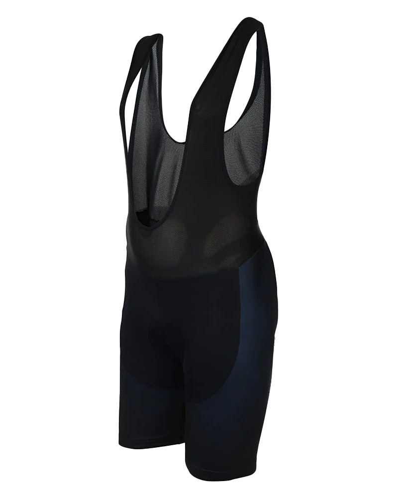 Mens All Black Padded Cycling Bib Shorts 01