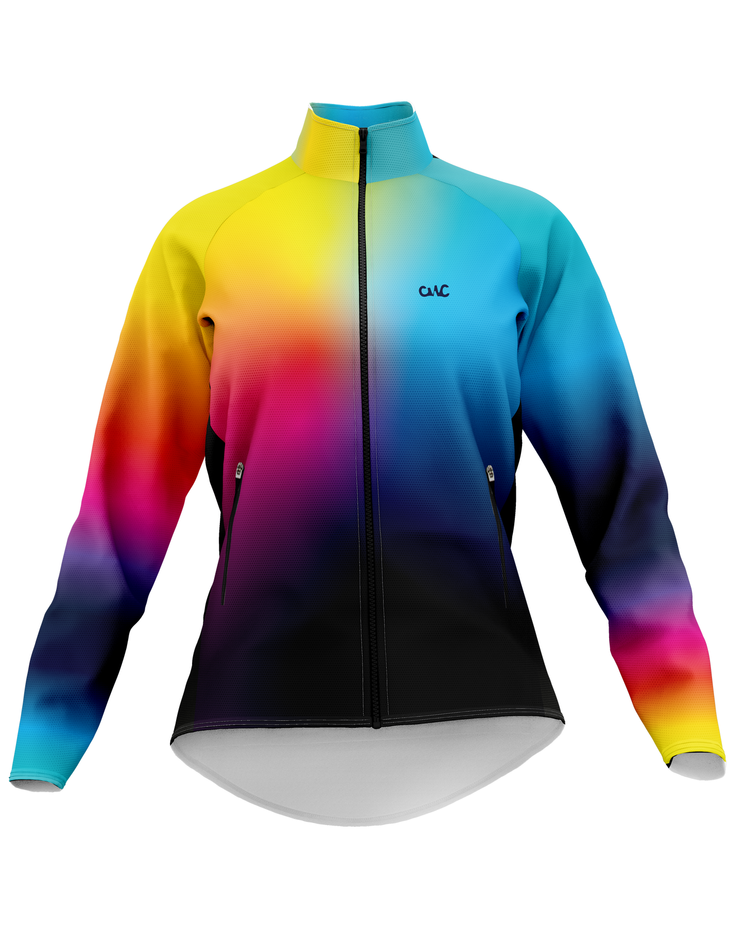 Women's Bright Multi Coloured Winter Thermal Cycling Jacket with Ventilation Pockets and Reflective Detailing