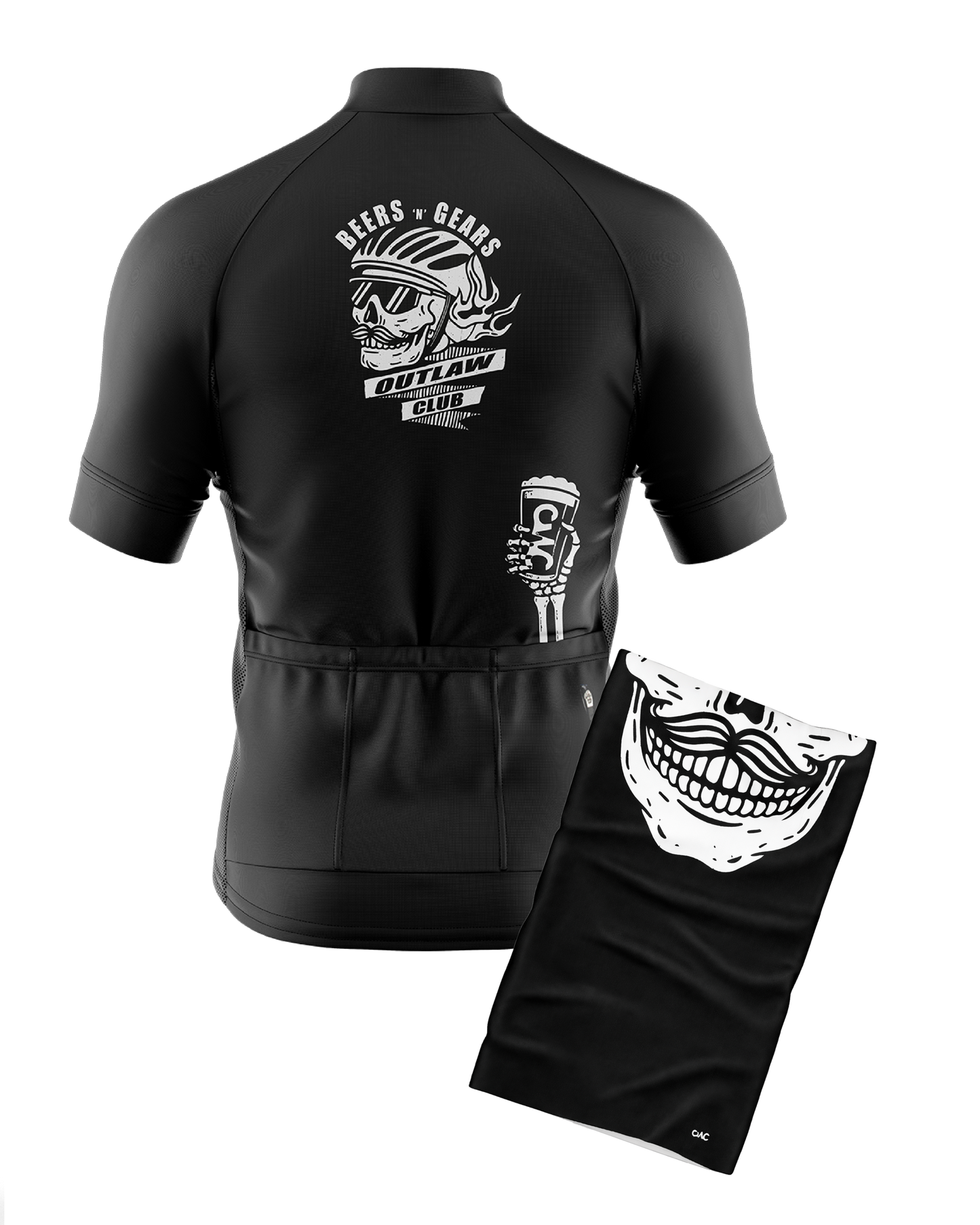 Mens Short Sleeve Cycling Jersey | Outlaws Black