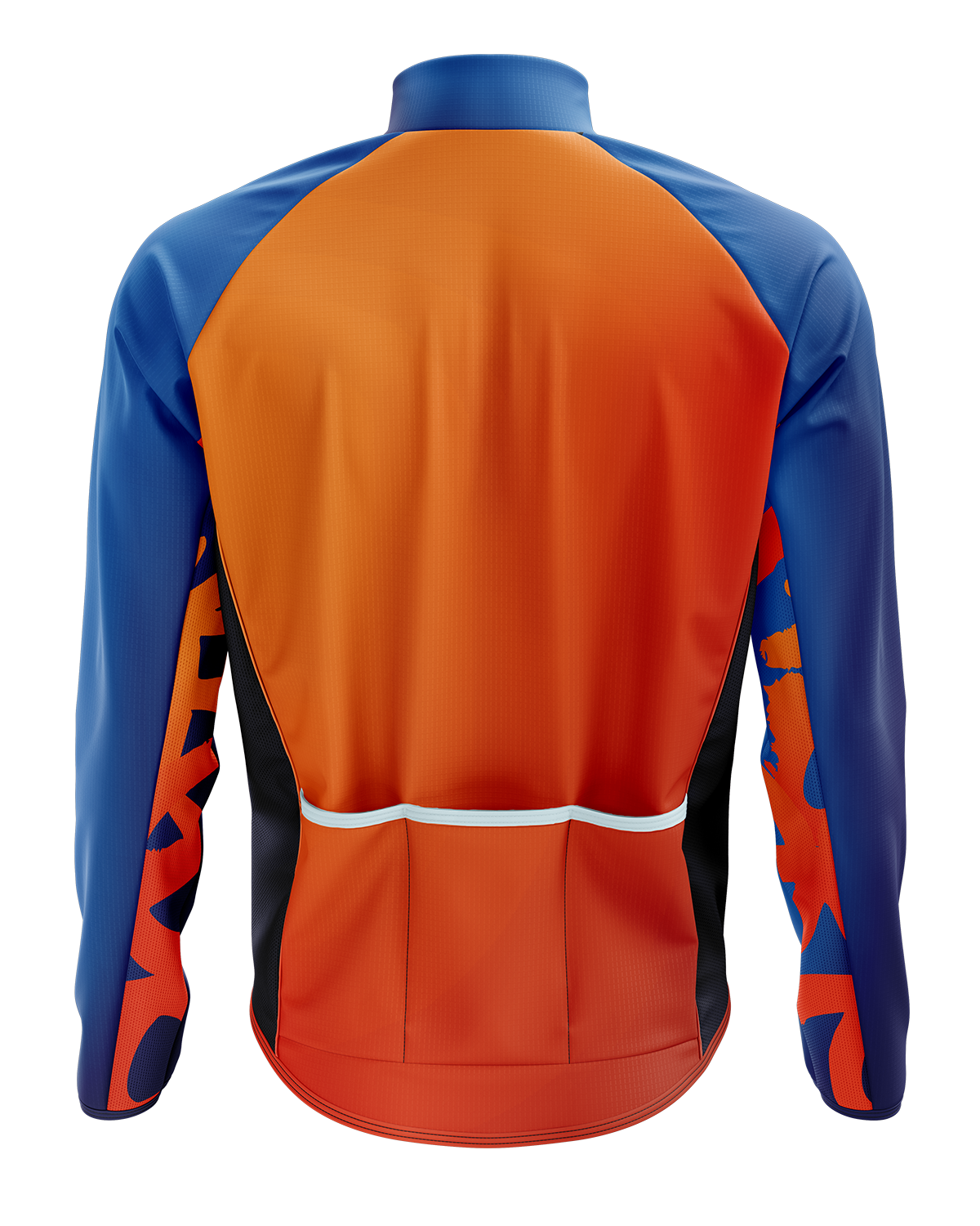 Mens Tag Gradient Orange Bright Blue Classic Style Packable Lightweight Windproof Windstopper Water-Resistant Cycling Jacket with Reflective