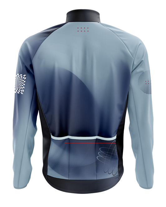Mens Spring Cycling Jacket | Astro Blue & Charcoal