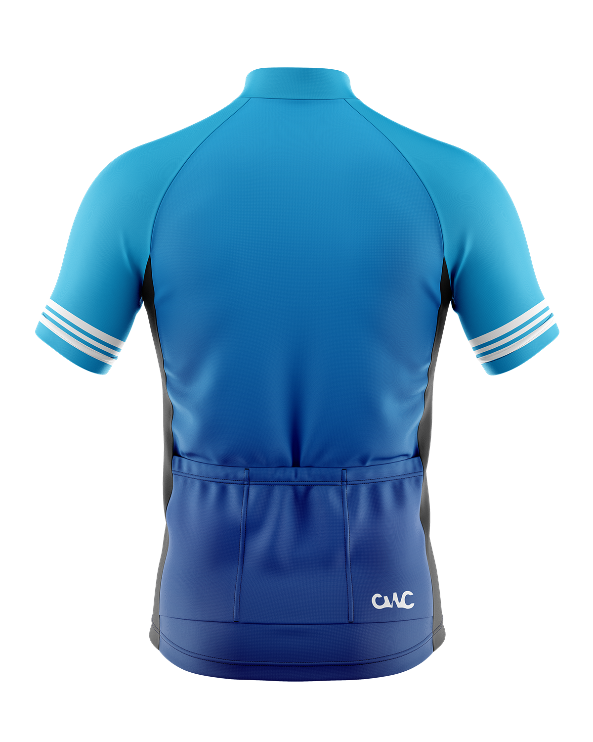 Mens Basic Short Sleeve Cycling Jersey | Azure Blue Gradient