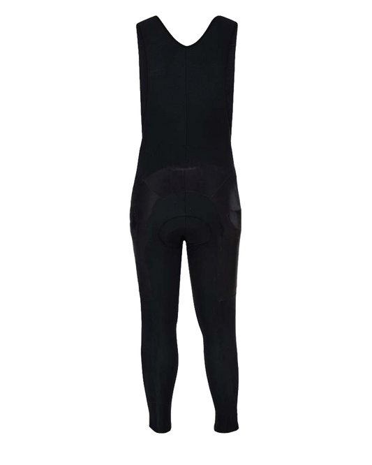 Mens Plain Black Padded Cycling Thermal Lycra Bib Tights 01