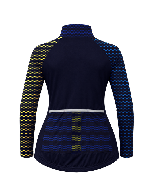 Womens Minnie Navy Polka Dot Packable Lightweight Windproof Water Resistant Packable Spring Cycling Jacket