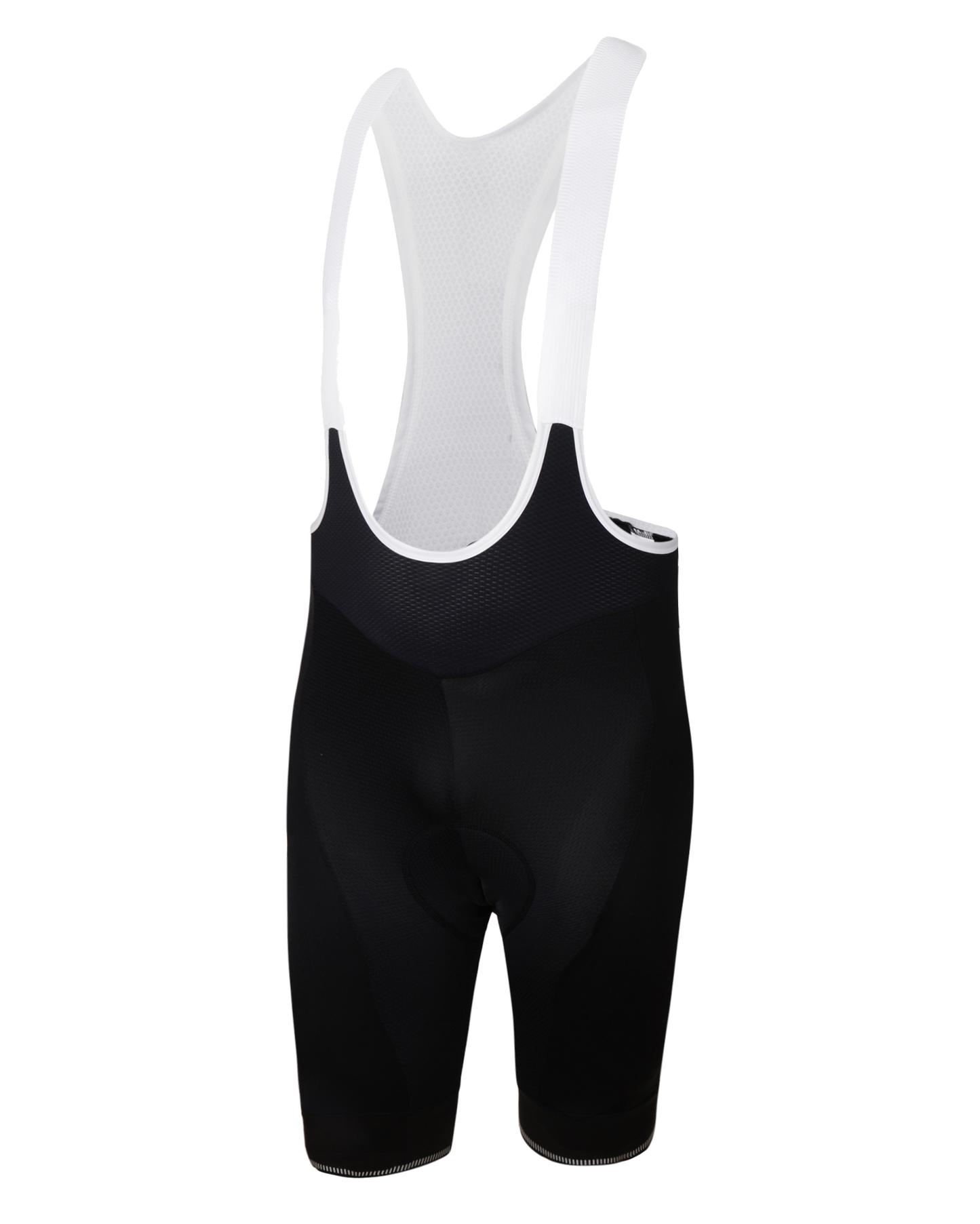 Mens Black Premium Padded Cycling Bib Shorts 02 with Compression Fabric and Reflective Elements