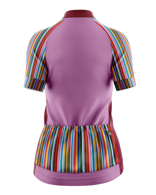 Womens Short Sleeve Cycling Jersey | Riley Pink