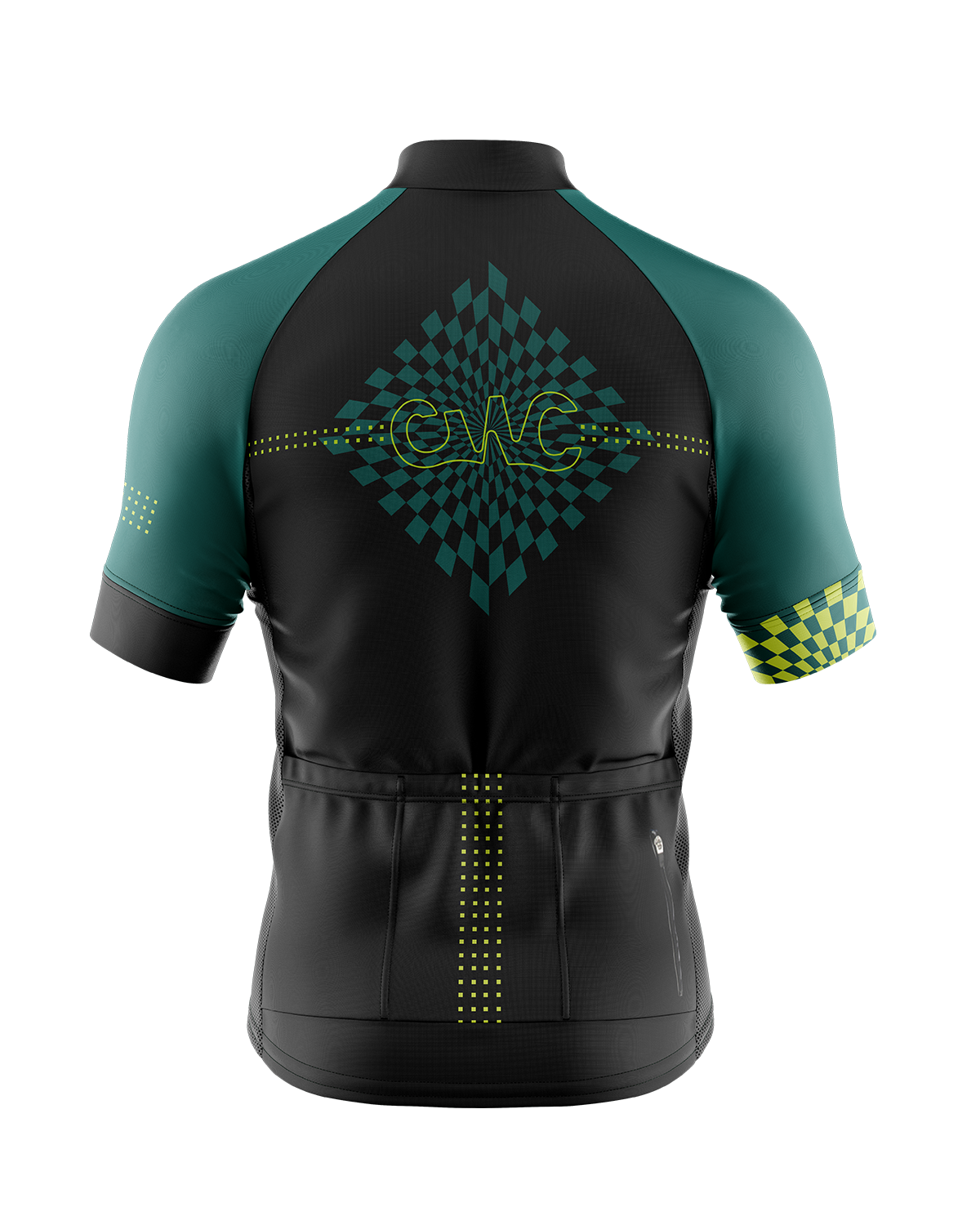 Mens Short Sleeve Cycling Jersey | Verte Green & Charcoal