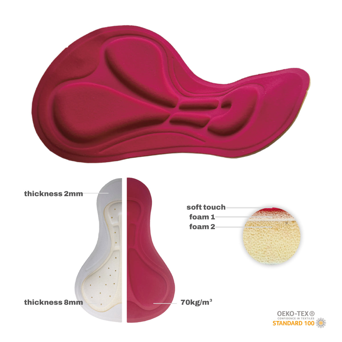 Womens High Waisted Padded Thermal Cycling Tights Hi Vis Be Seen Panel with Reflective Strip - Cycle Wear Central