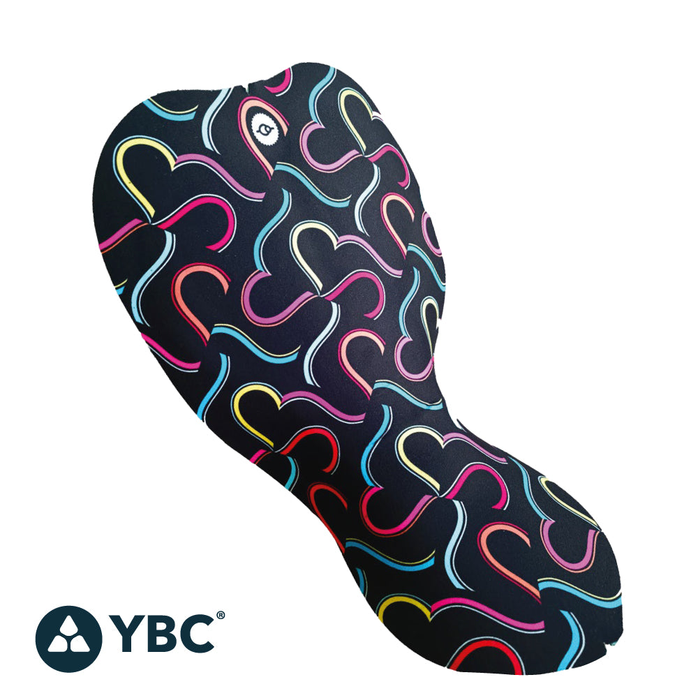 Womens Plain Black with Peachy Logo Padded Cycling Liner Undershorts Knickers - Cycle Wear Central