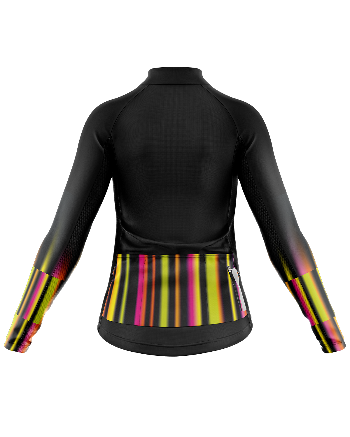 Womens Long Sleeve Cycling Jersey | Alma Fluro Pattern & Black