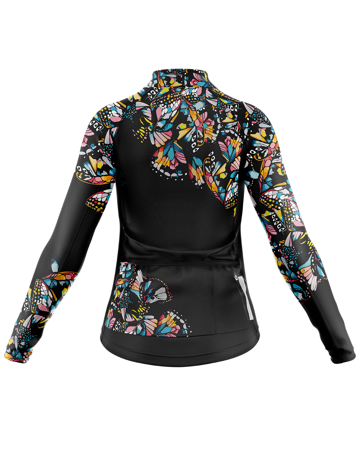 Womens Monarch Multi Colour Black Long Sleeve Mid-Weight Thermal Cycling Jersey