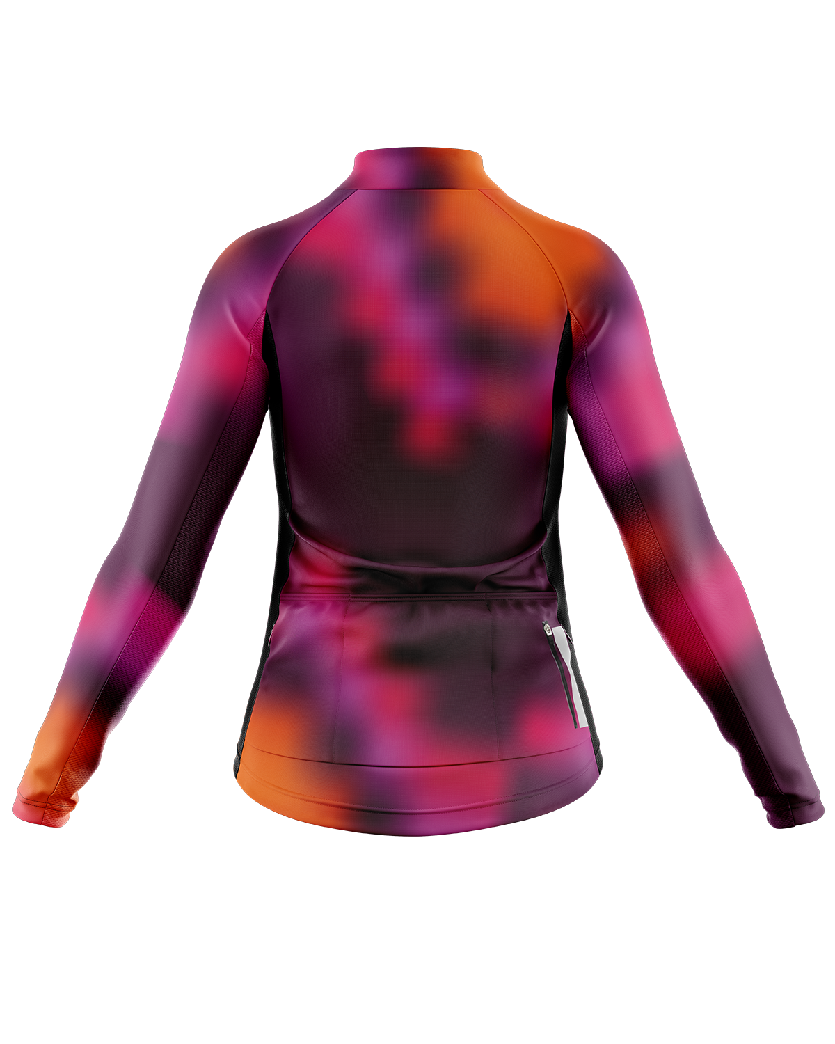 Womens Flare Aubergine Purple Pink Orange Long Sleeve Mid-Weight Thermal Cycling Jersey