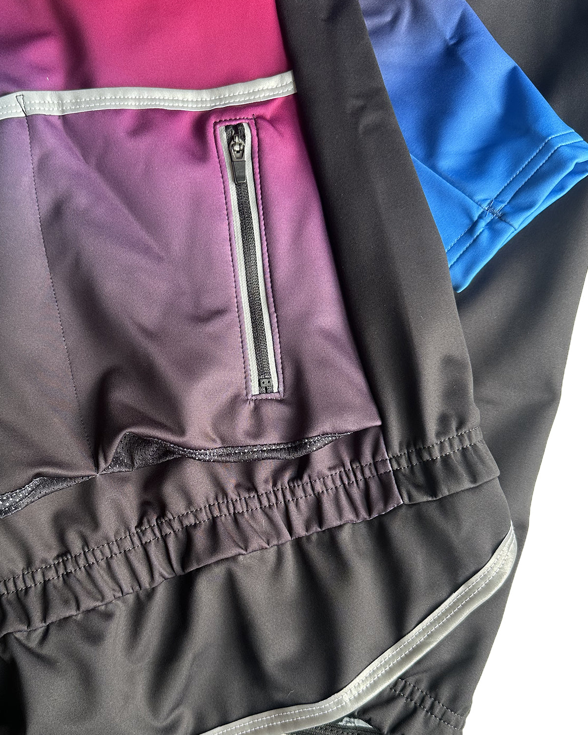 Women's Bright Multi Coloured Winter Thermal Cycling Jacket with Ventilation Pockets and Reflective Detailing - Cycle Wear Central