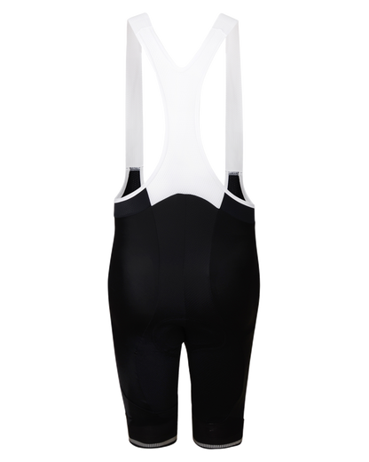 Mens Black Premium Padded Cycling Bib Shorts 02 with Compression Fabric and Reflective Elements