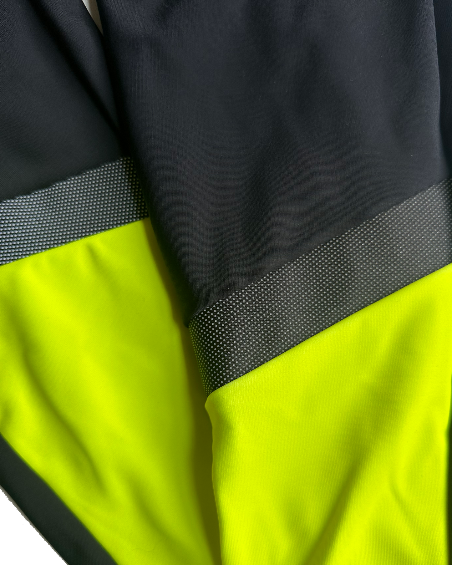 Womens High Waisted Padded Thermal Cycling Tights Hi Vis Be Seen Panel with Reflective Strip - Cycle Wear Central