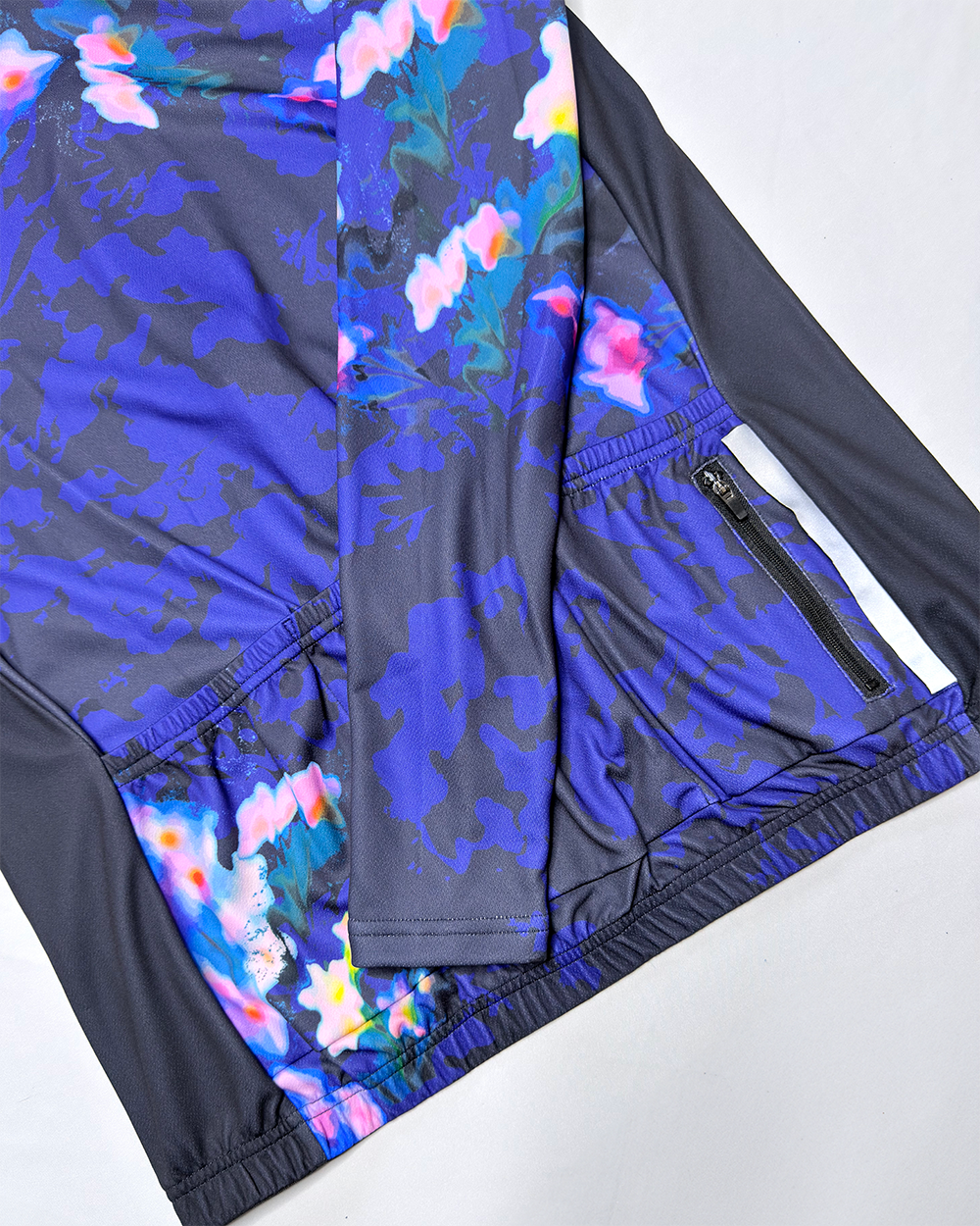 Womens Eden Blue Multi Print Long Sleeve Mid-Weight Thermal Cycling Jersey