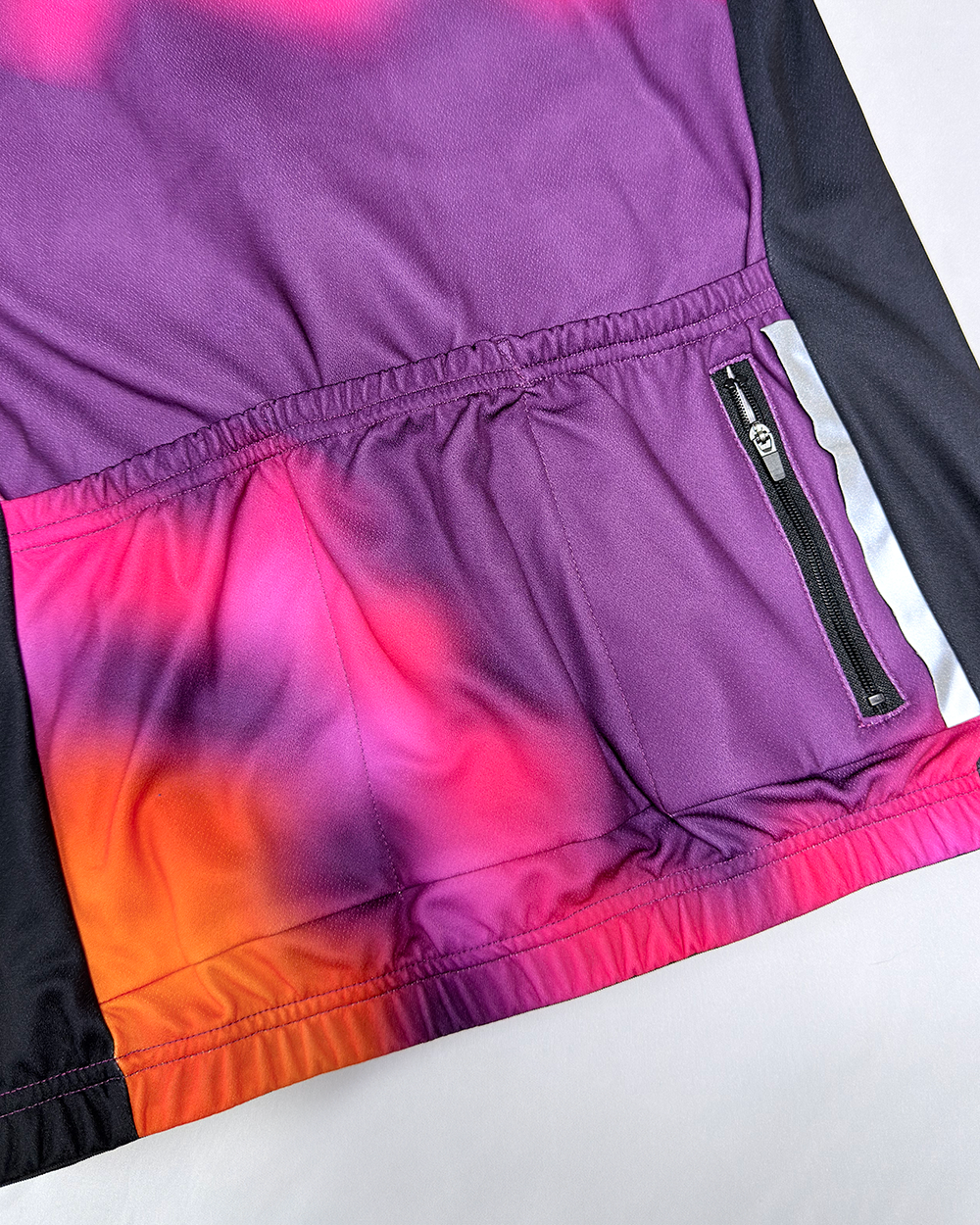 Womens Flare Aubergine Purple Pink Orange Long Sleeve Mid-Weight Thermal Cycling Jersey