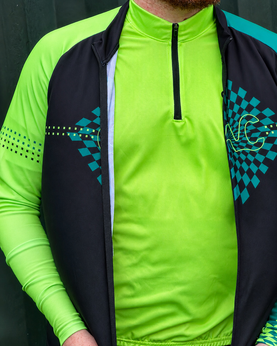 Mens Basic Short Sleeve Cycling Jersey | Volt Fluro Green