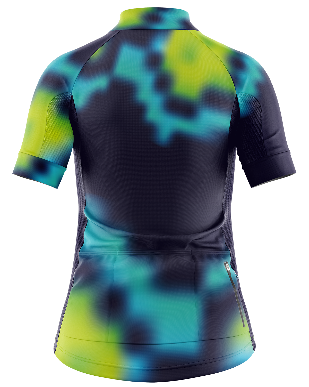 Womens Short Sleeve Cycling Jersey | Flare Navy & Hi Vis