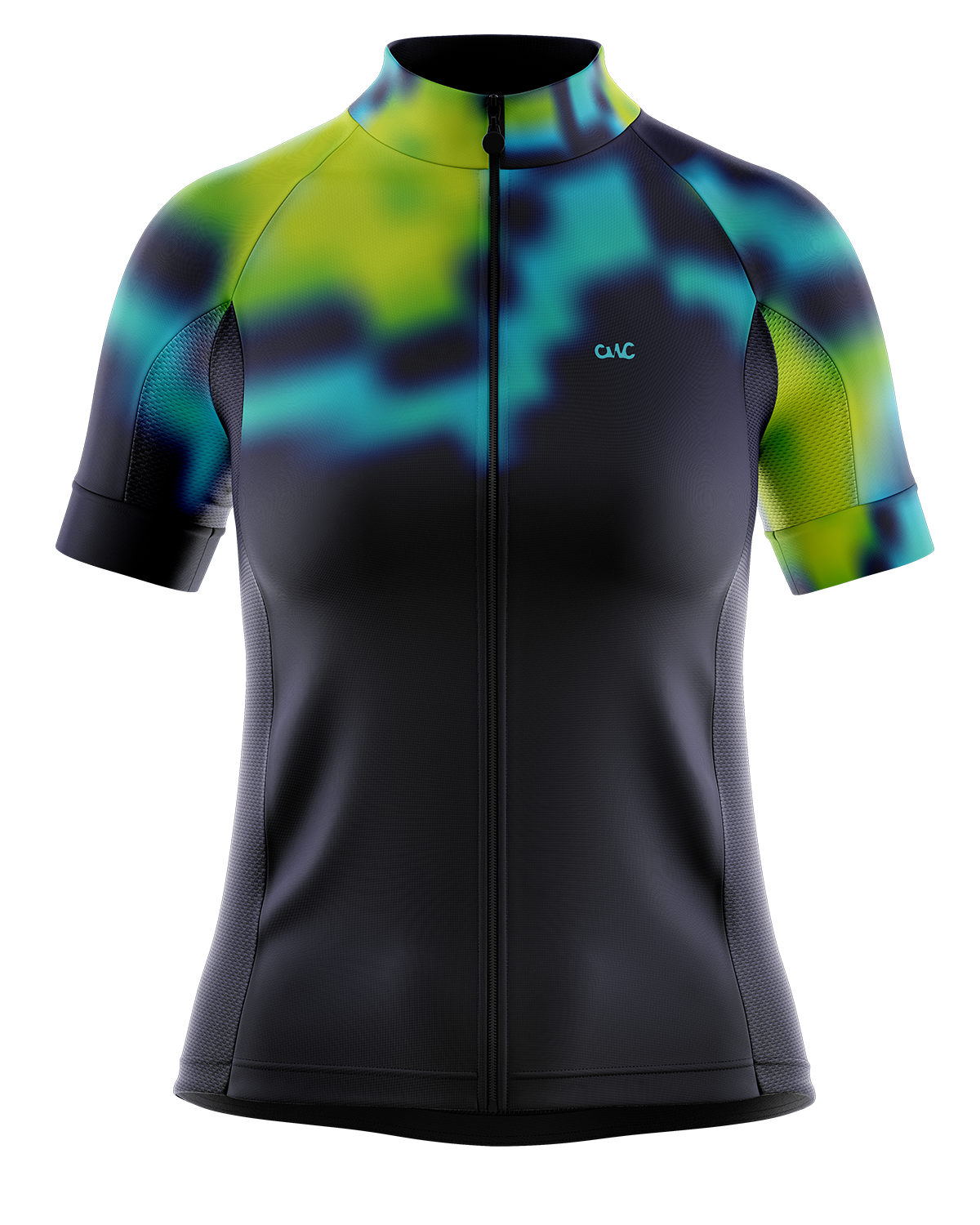 Womens Short Sleeve Cycling Jersey | Flare Navy & Hi Vis