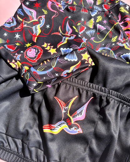 Womens Short Sleeve Cycling Jersey | Iris Black
