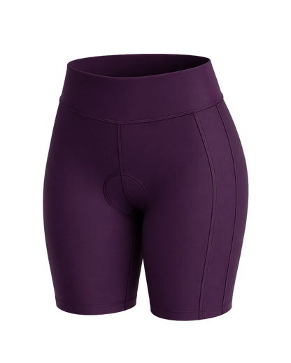 Womens Padded High Waisted Cycling Shorts | Alchemy Purple