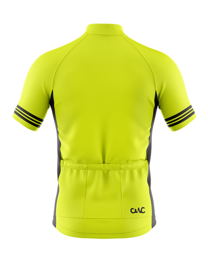 Mens Basic Short Sleeve Cycling Jersey | Volt Fluro Green