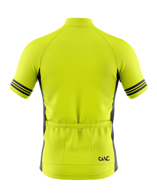 Mens Basic Short Sleeve Cycling Jersey | Volt Fluro Green