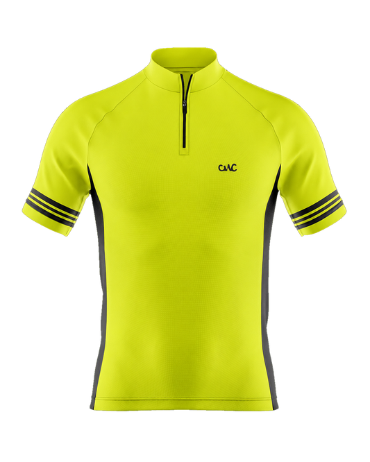 Mens Basic Short Sleeve Cycling Jersey | Volt Fluro Green