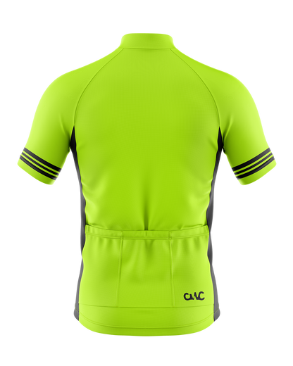 Mens Basic Short Sleeve Cycling Jersey | Volt Fluro Green