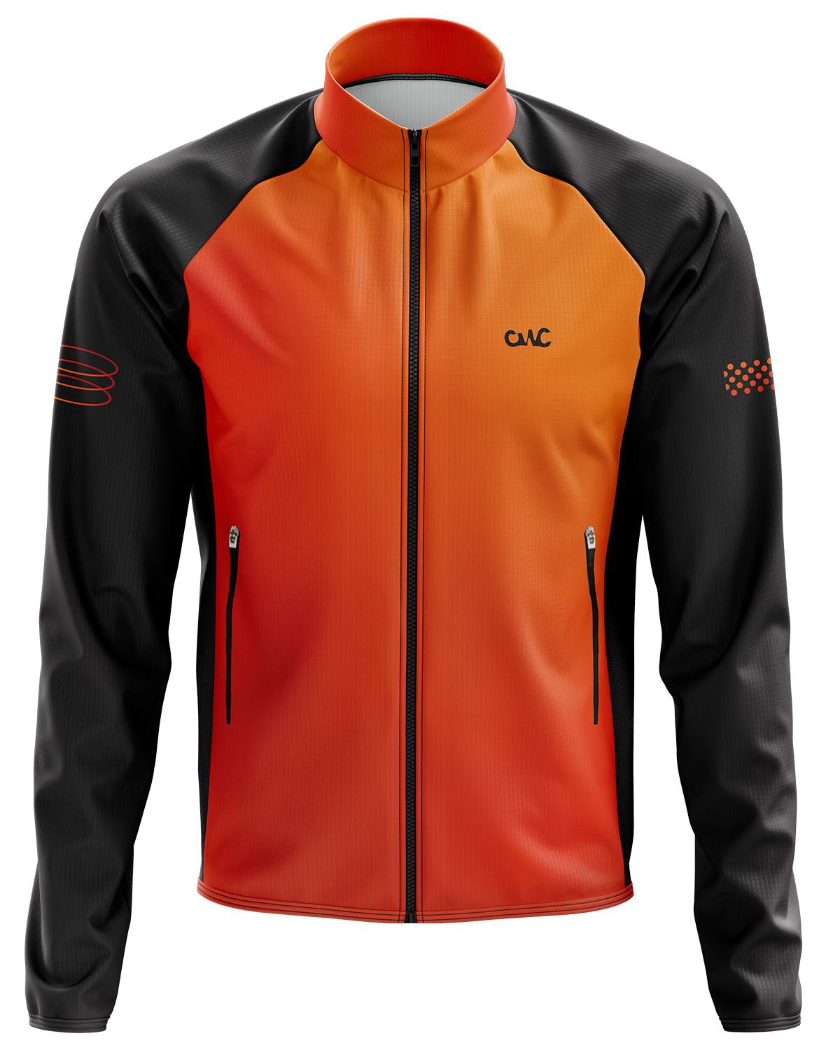 Mens Winter Cycling Jacket | Jovi Orange & Black