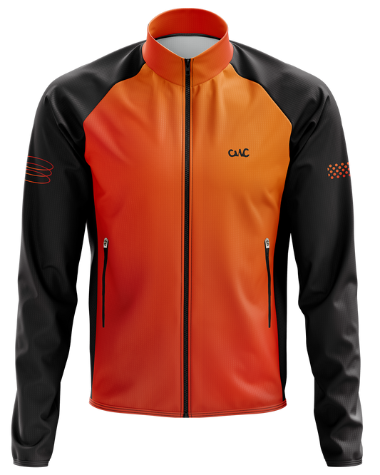 Mens Winter Cycling Jacket | Jovi Orange & Black