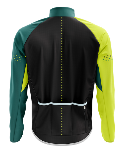 Mens Winter Cycling Jacket | Verte Fluo Green & Black