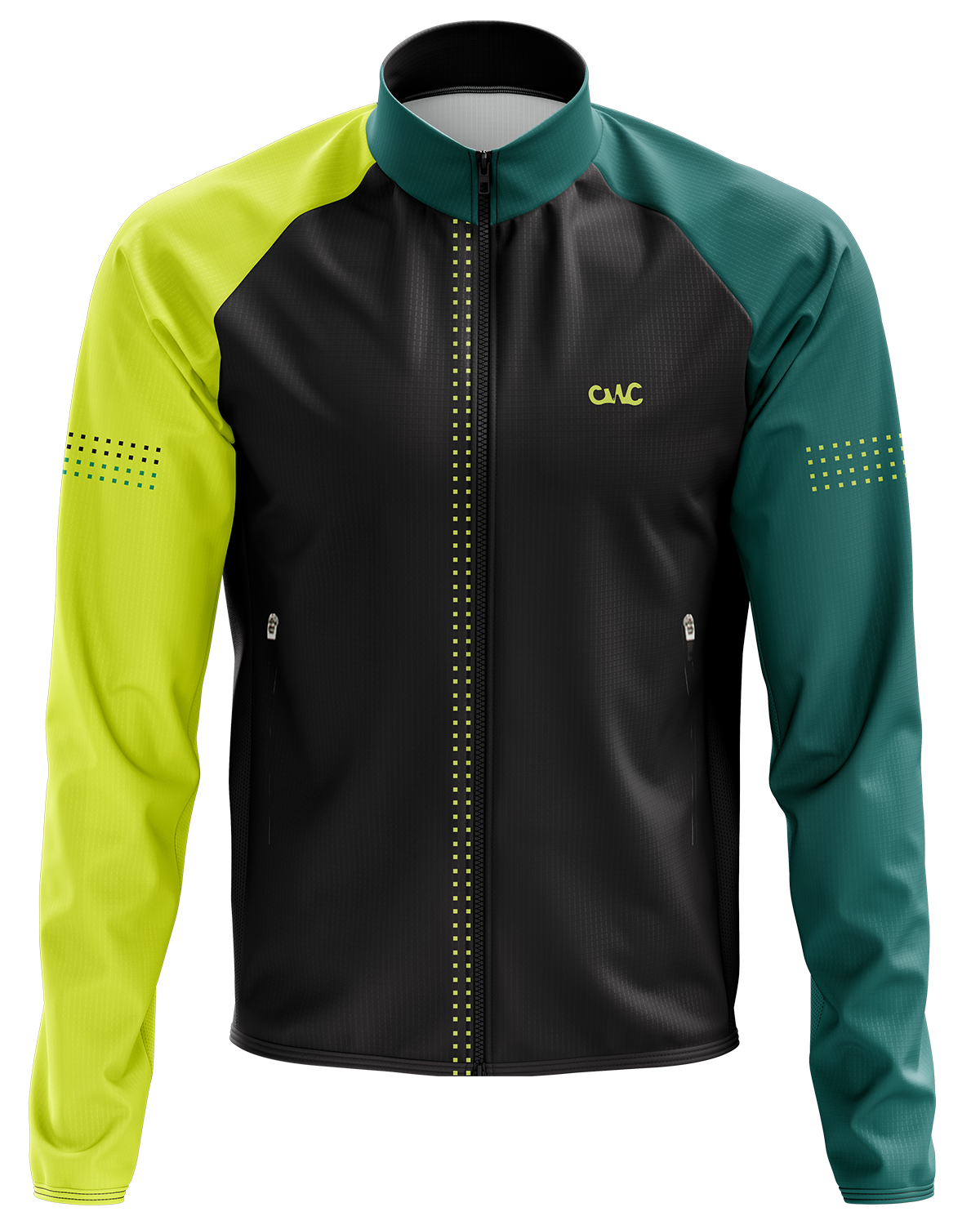 Mens Winter Cycling Jacket | Verte Fluo Green & Black