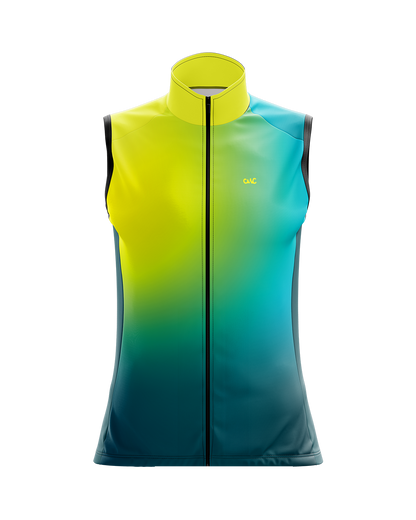 Womens Cycling Gilet | Mika HiVis Green & Emerald
