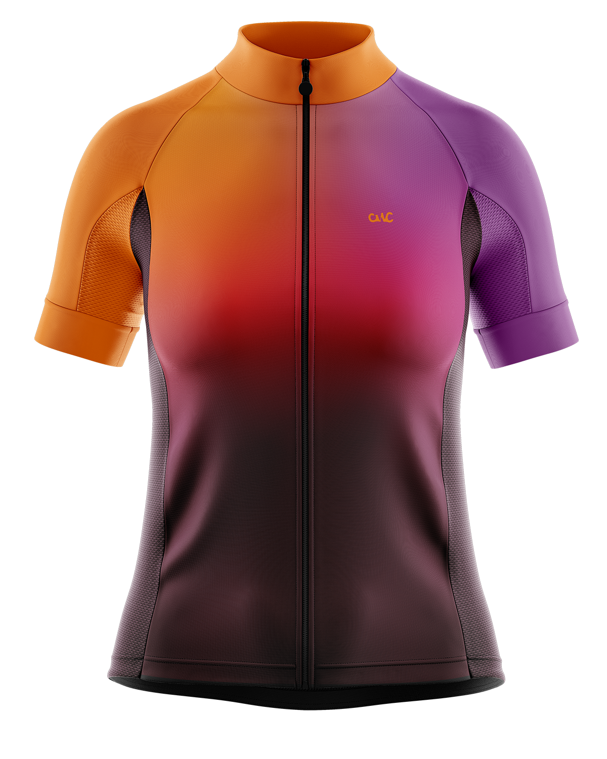 Womens Short Sleeve Cycling Jersey | Mika Bright Orange & Purple