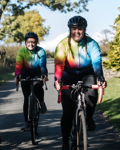 Women's Bright Multi Coloured Winter Thermal Cycling Jacket with Ventilation Pockets and Reflective Detailing - Cycle Wear Central