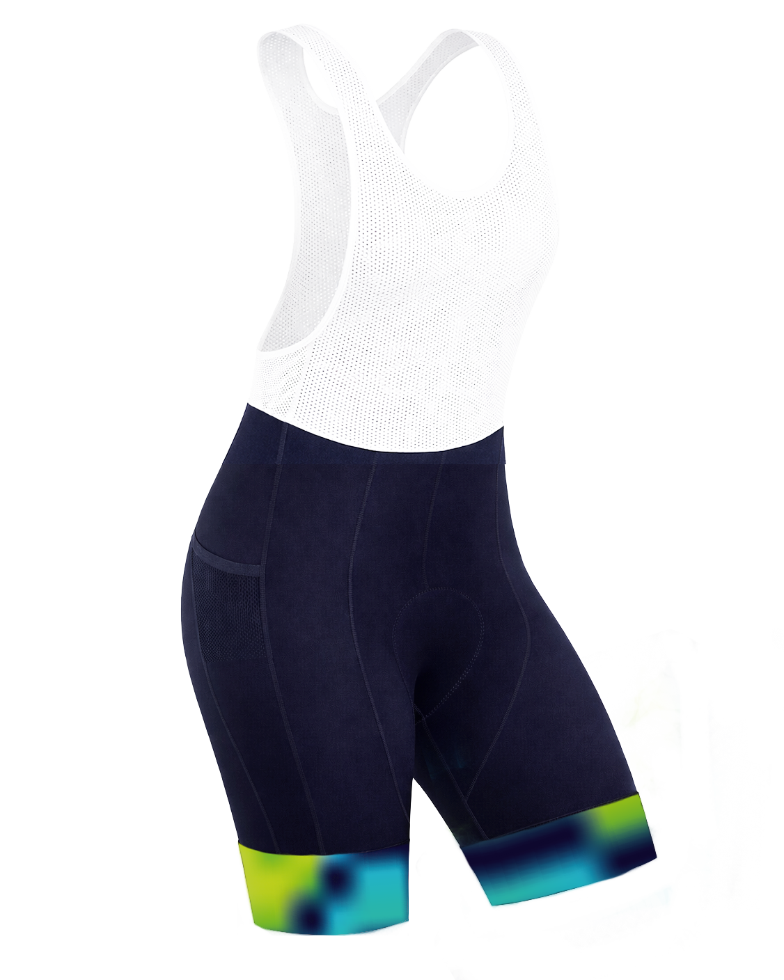 Womens Padded Cycling Bib Shorts | Flare Navy