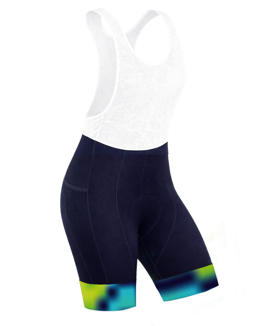 Womens Padded Cycling Bib Shorts | Flare Navy