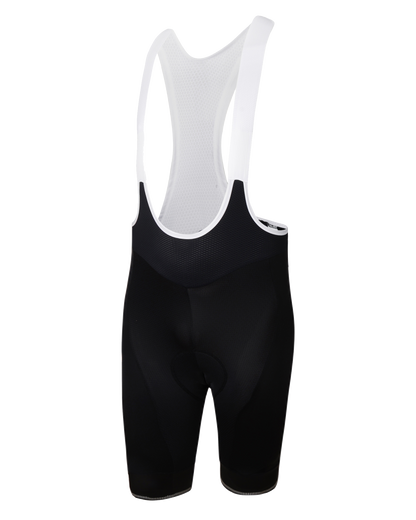 Mens Black Premium Padded Cycling Bib Shorts 02 with Compression Fabric and Reflective Elements