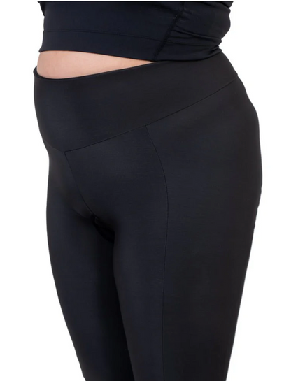 Womens Padded High Waisted Cycling Shorts | Dusk Plain Black