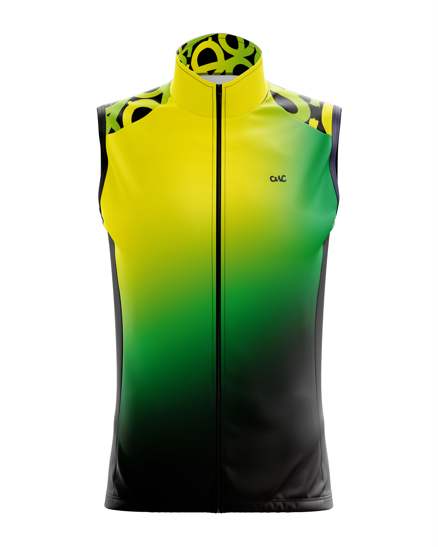 Mens Cycling Gilet | Tag Hi Vis Yellow & Black
