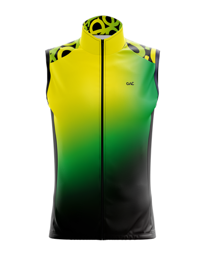 Mens Cycling Gilet | Tag Hi Vis Yellow & Black