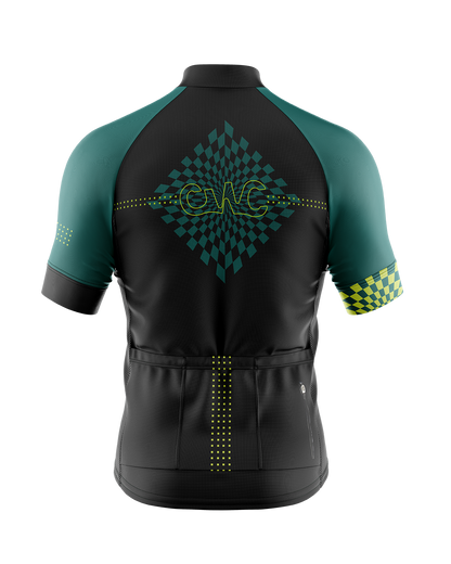 Mens Short Sleeve Cycling Jersey | Verte Green & Charcoal