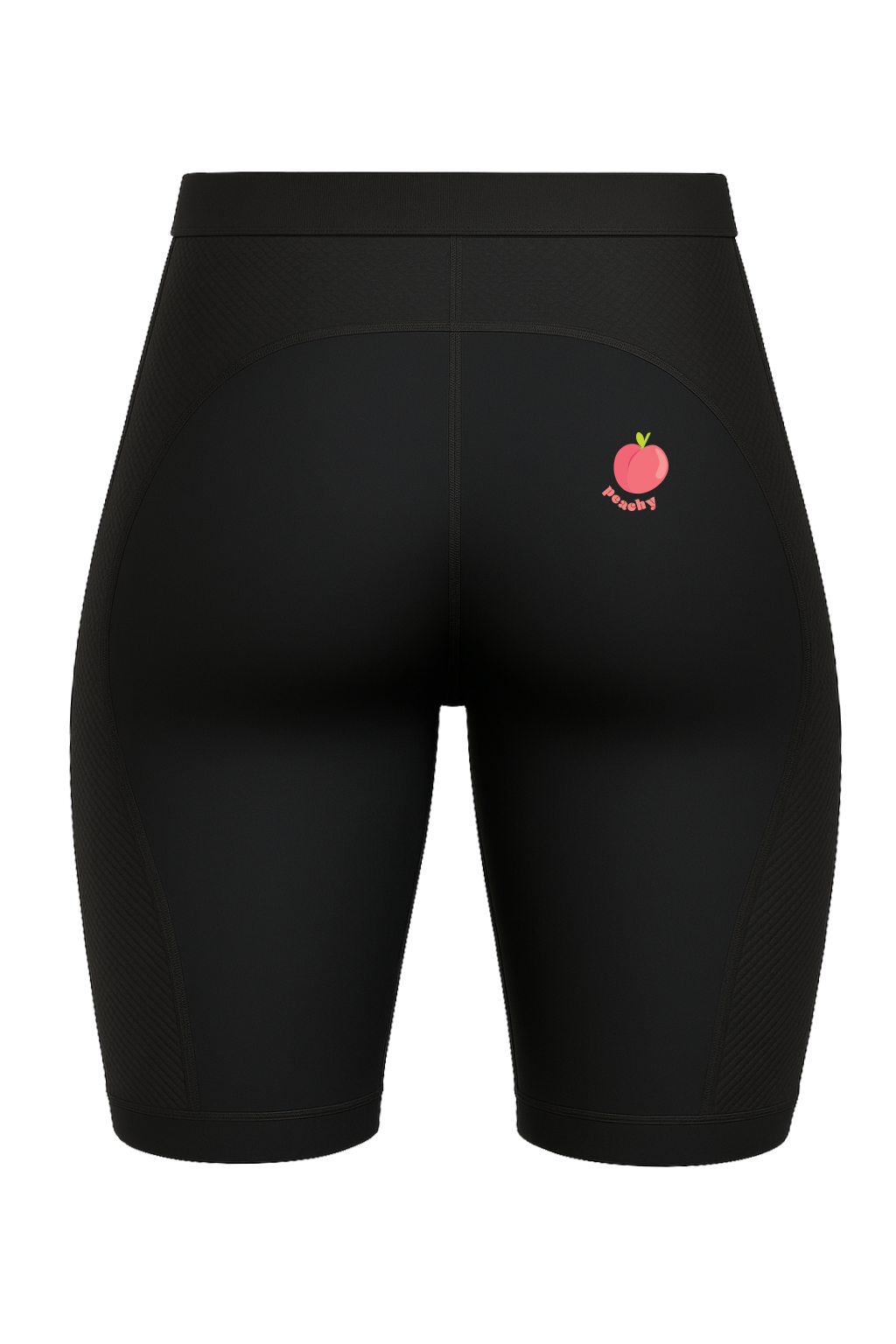 Womens Plain Black with Peachy Logo Padded Cycling Liner Undershorts Knickers